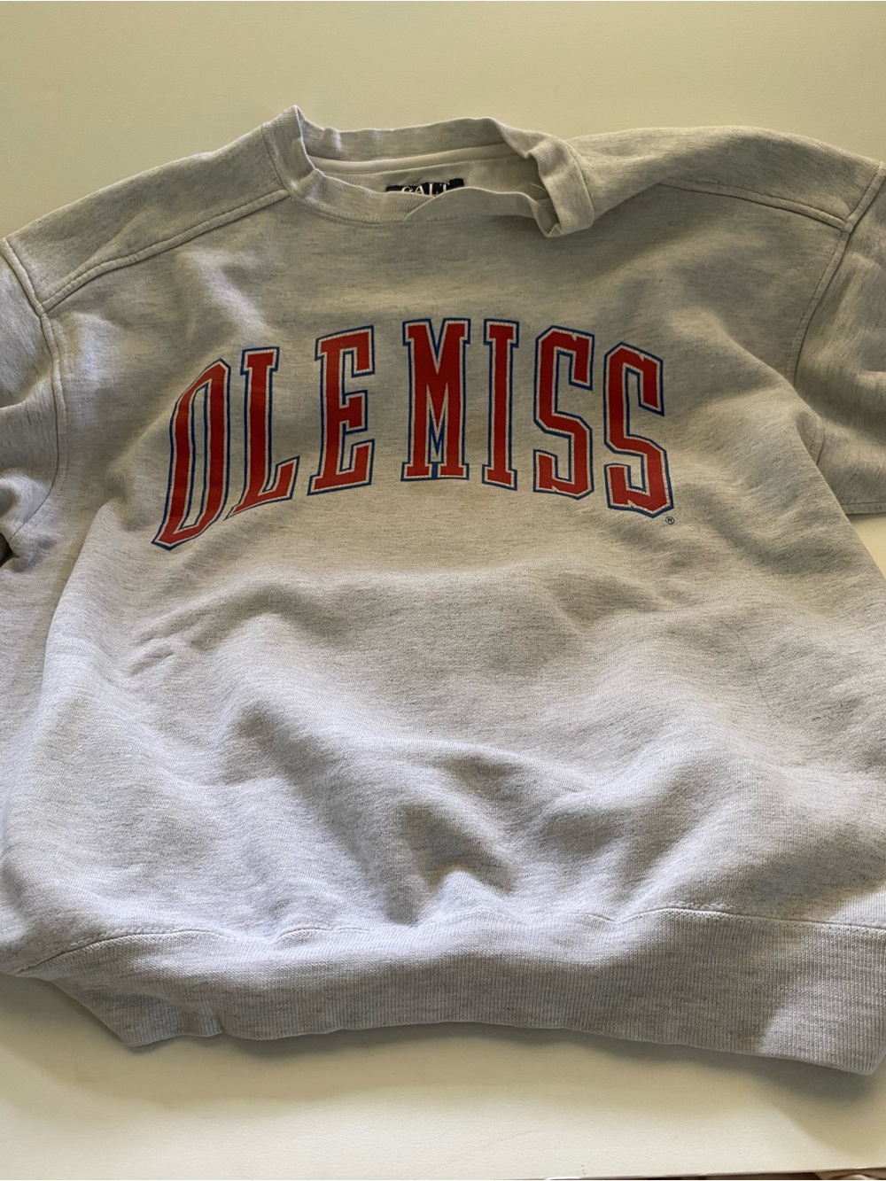 Vintage Ole Miss Rebels Colonel Reb Crewneck Sweatshirt / Large Gray